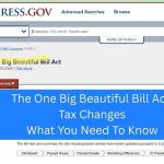 The One Big Beautiful Bill Act screenshot from Congress.gov