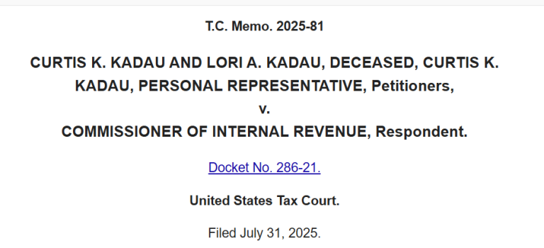 Screen Shot of Title: Kadau vs. Commissioner and why Fee-Only matters